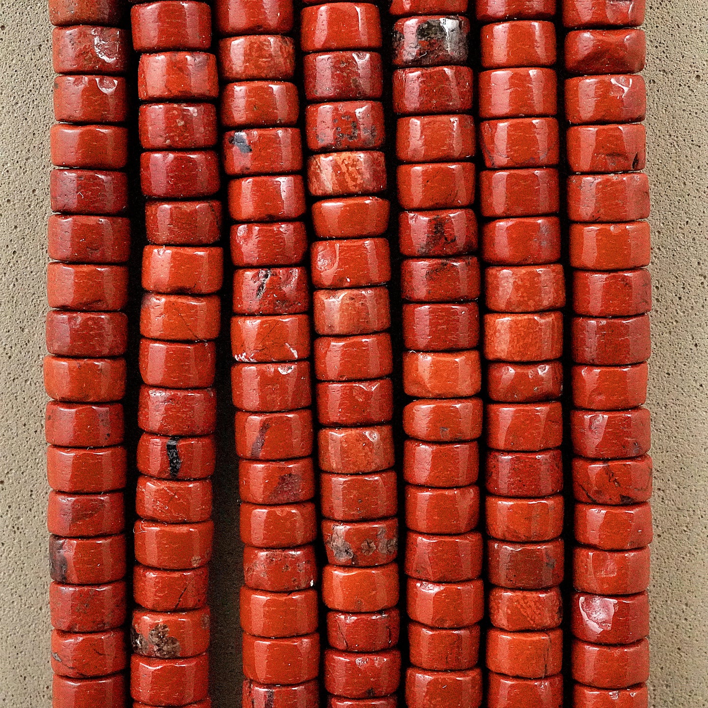 Red Jasper (Heishe)(Smooth)(4mm)(15"Strand)