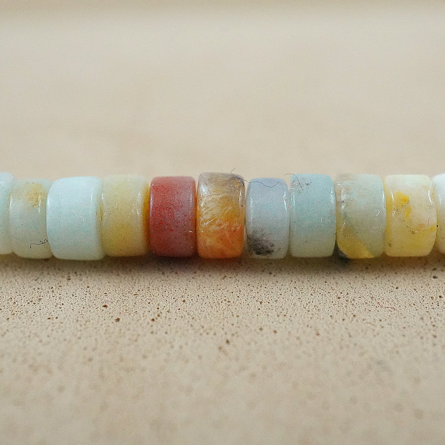 Black Gold Amazonite (Heishe)(Smooth)(4mm)(15"Strand)