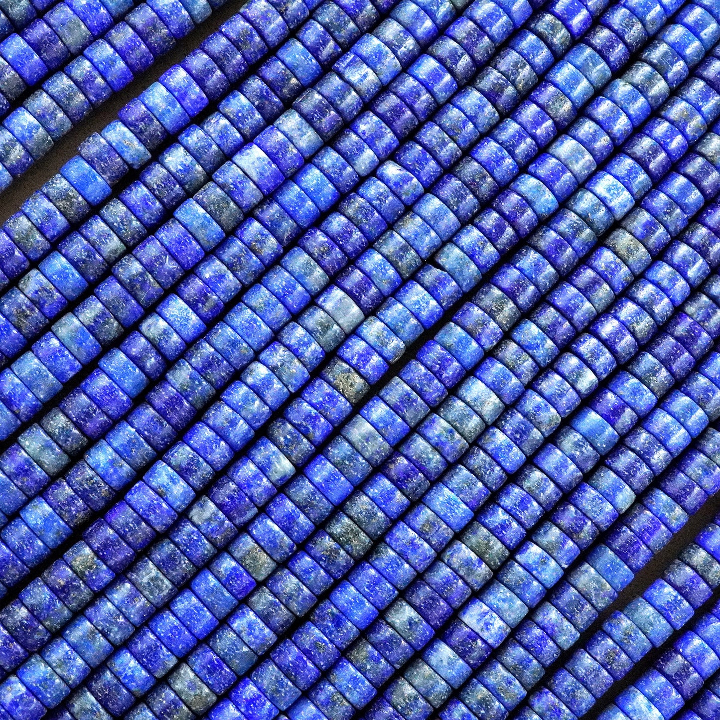 Lapis Lazuli (Heishe)(Smooth)(2x1mm)(15"Strand)