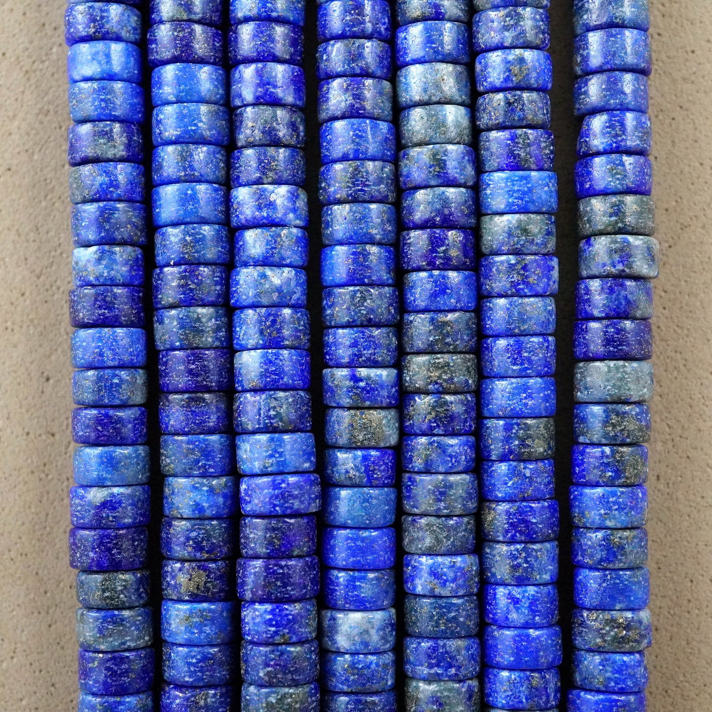 Lapis Lazuli (Heishe)(Smooth)(2x1mm)(15"Strand)