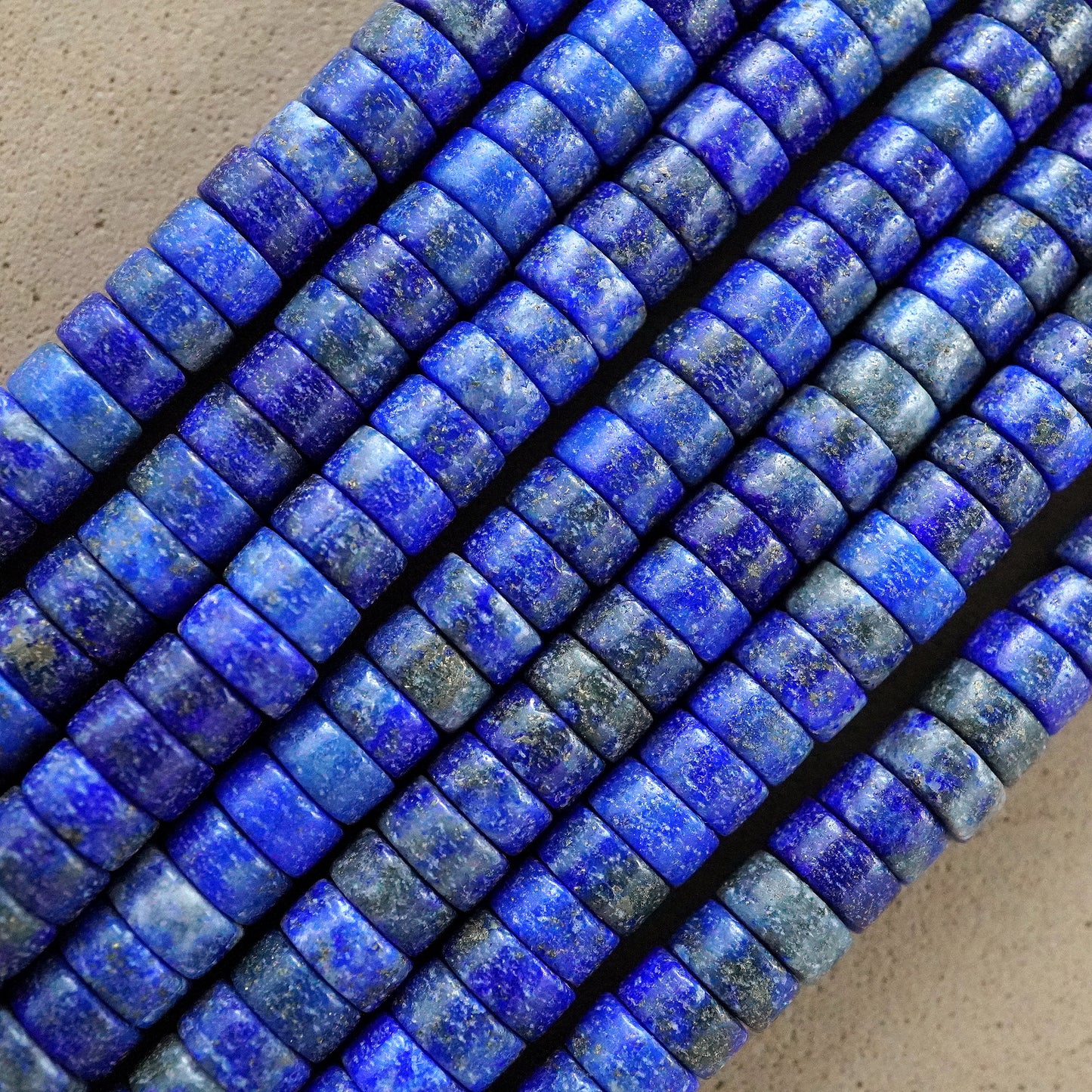 Lapis Lazuli (Heishe)(Smooth)(2x1mm)(15"Strand)