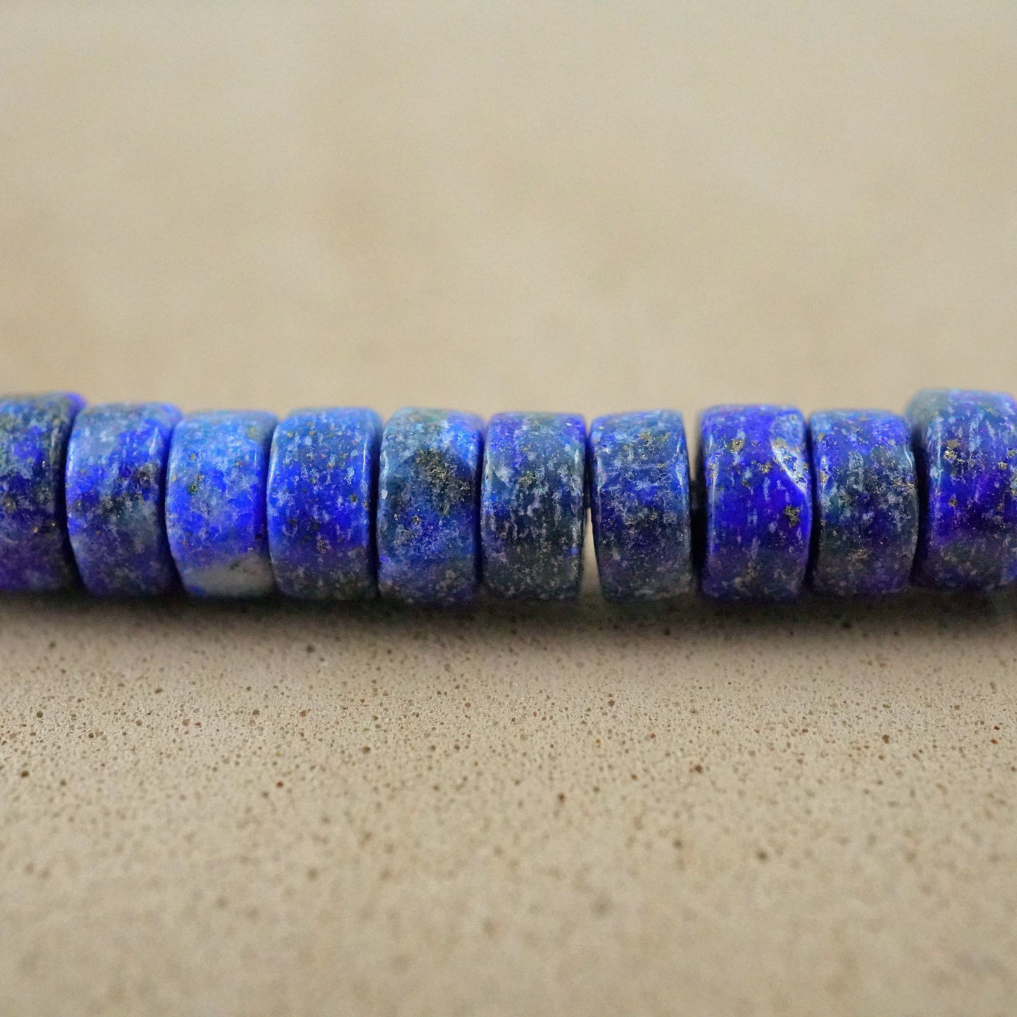 Lapis Lazuli (Heishe)(Smooth)(2x1mm)(15"Strand)