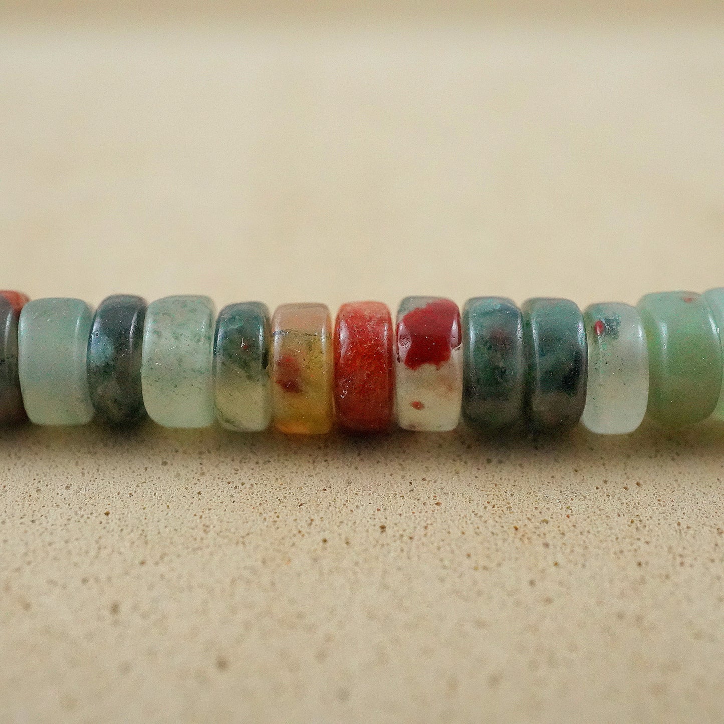 Indian Blood Agate (Heishe)(Smooth)(4mm)(15"Strand)