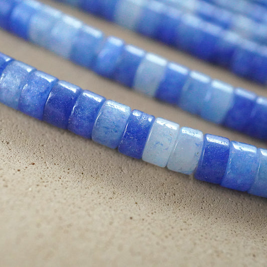 Blue Aventurine (Heishe)(Smooth)(4mm)(15"Strand)