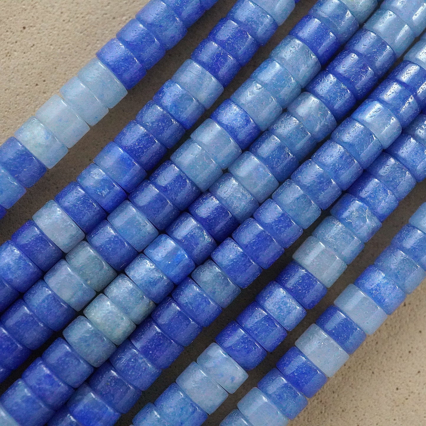 Blue Aventurine (Heishe)(Smooth)(4mm)(15"Strand)