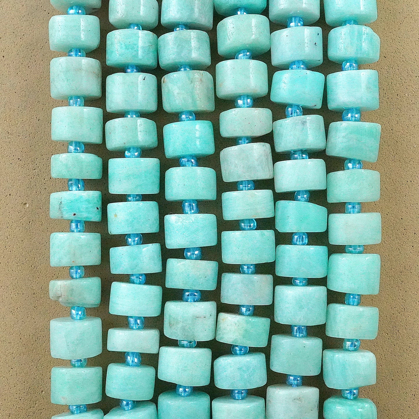 Amazonite (Heishe)(Smooth)(10mm)(16"Strand)