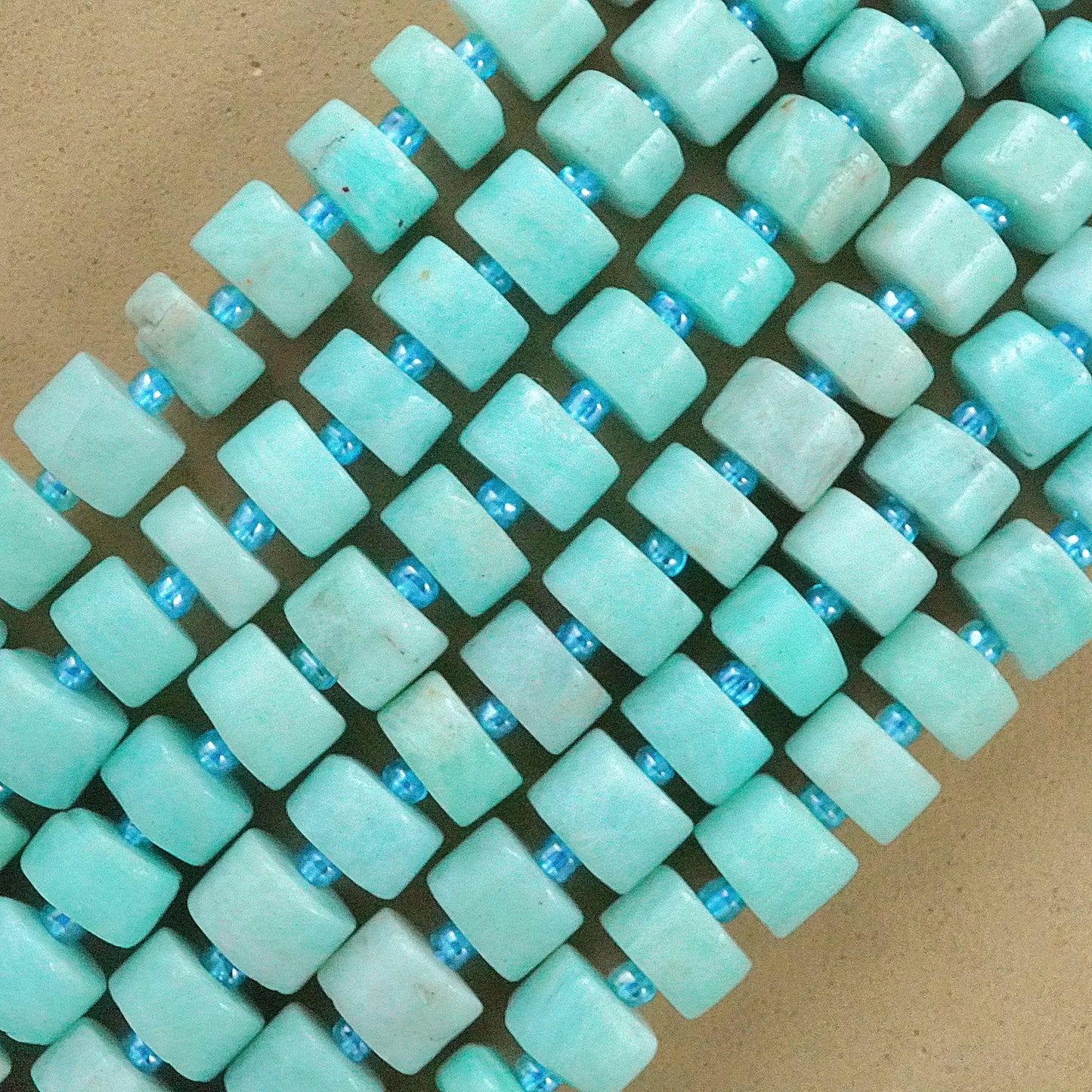 Amazonite (Heishe)(Smooth)(10mm)(16"Strand)