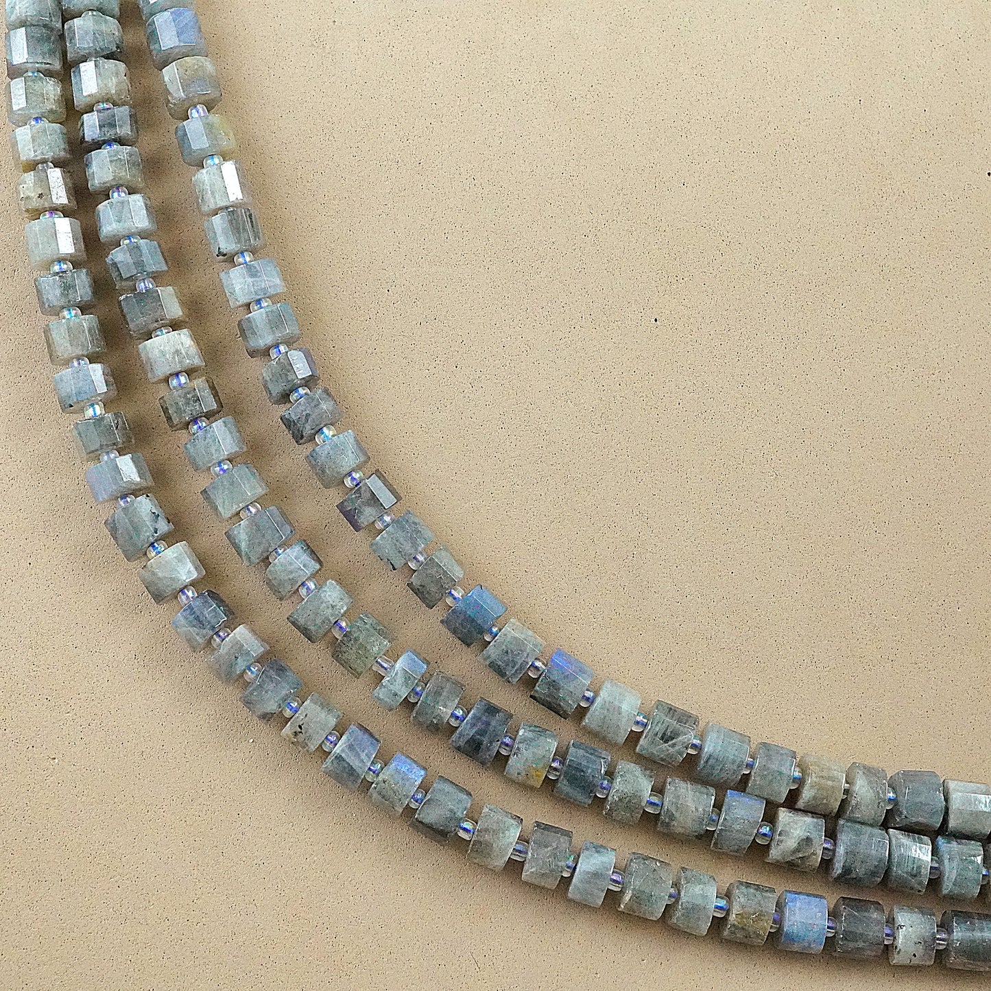 Labradorite (Heishe)(Faceted)(9mm)(16"Strand)
