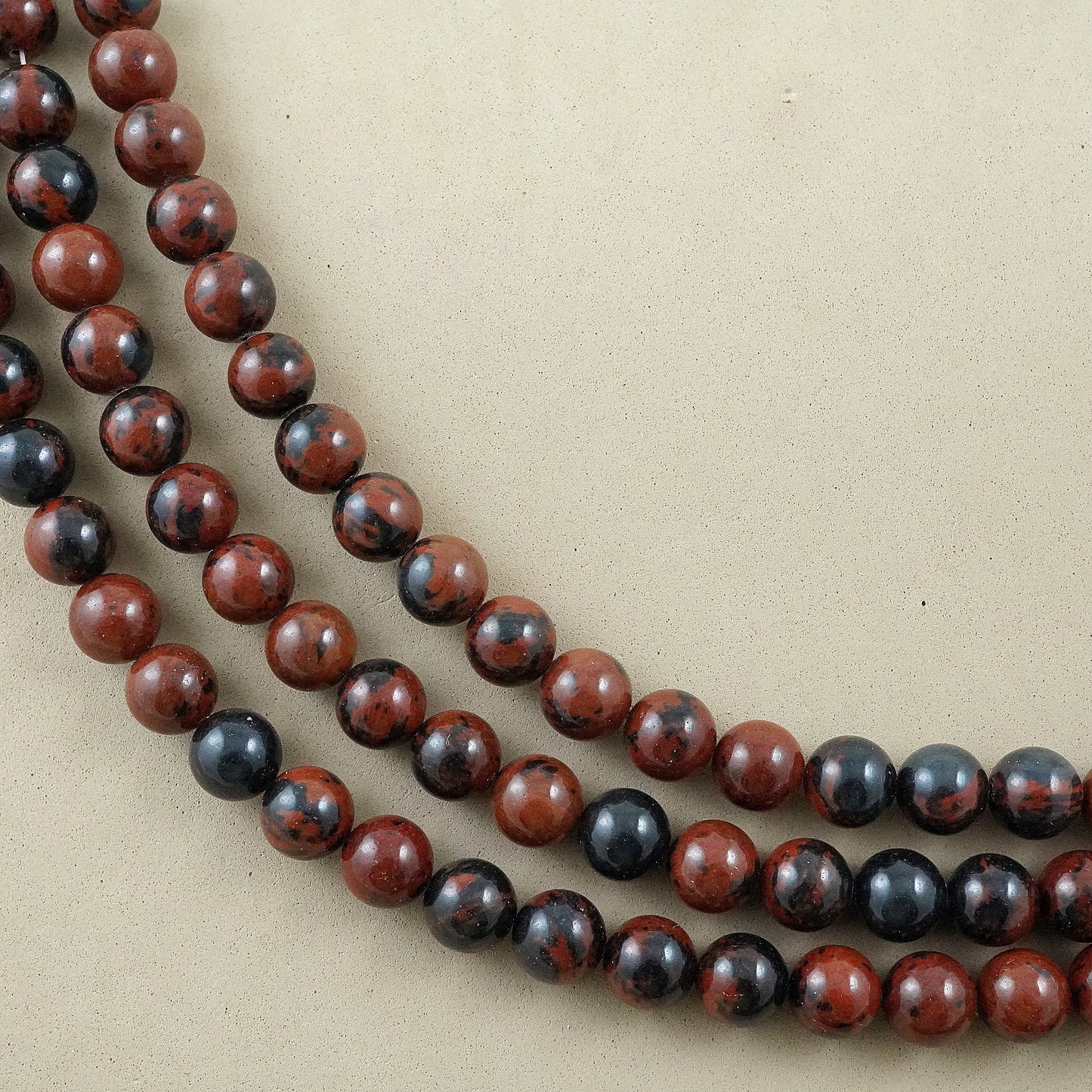 Mahogany Obsidian (Round)(Smooth)(4mm)(6mm)(8mm)(10mm)(12mm)(16"Strand)