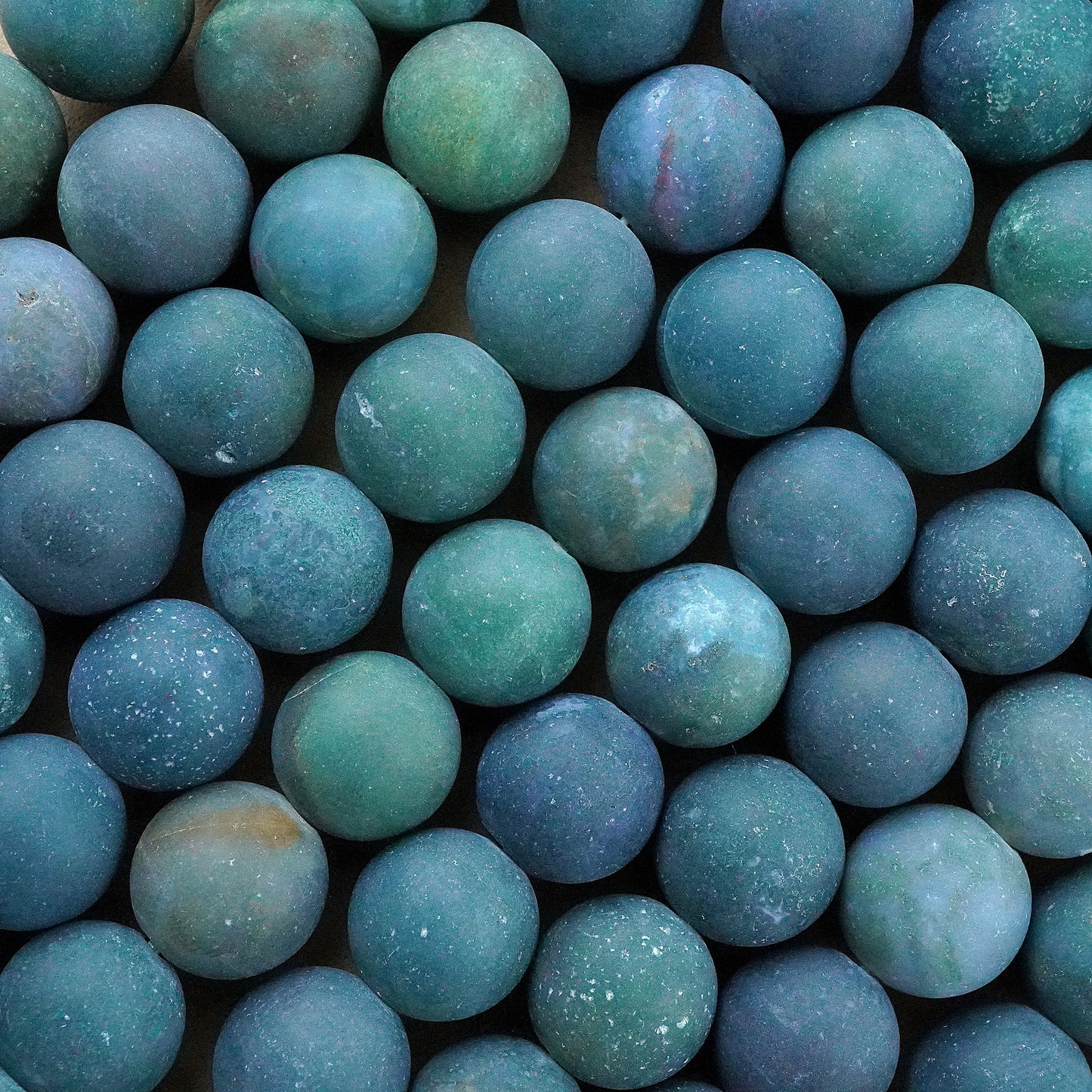 Moss Agate (Round)(Matte)(4mm)(6mm)(8mm)(10mm)(12mm)(16"Strand)