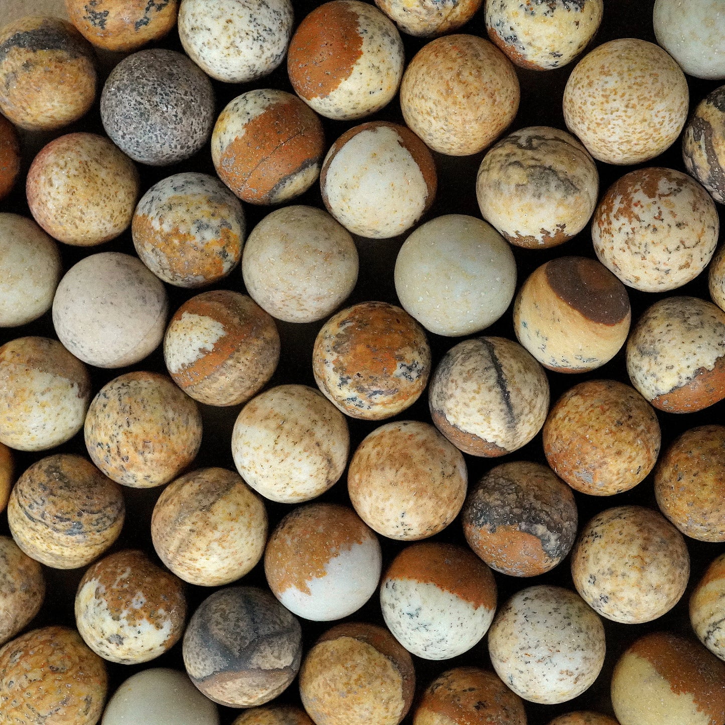Picture Jasper (Round)(Matte)(4mm)(6mm)(8mm)(10mm)(12mm)(16"Strand)