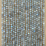 Labradorite (Round)(Micro)(Faceted)(2.5mm)(15"Strand)