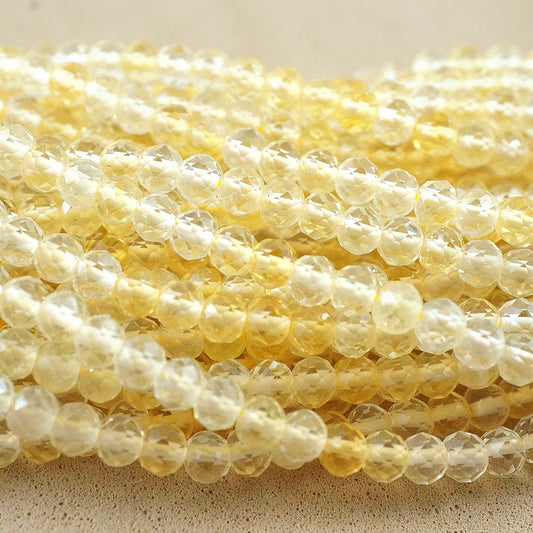 Citrine (Round)(Micro)(Faceted)(2.5mm)(15"Strand)