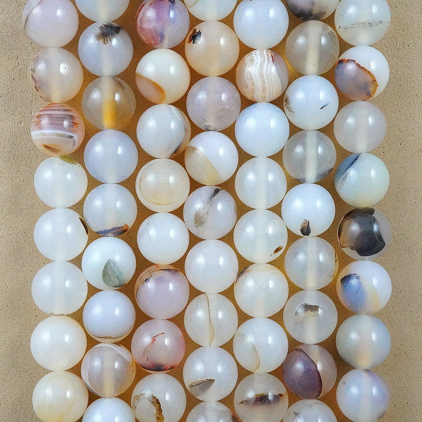Montana Agate (Round)(Smooth)(4mm)(6mm)(8mm)(10mm)(12mm)(16"Strand)