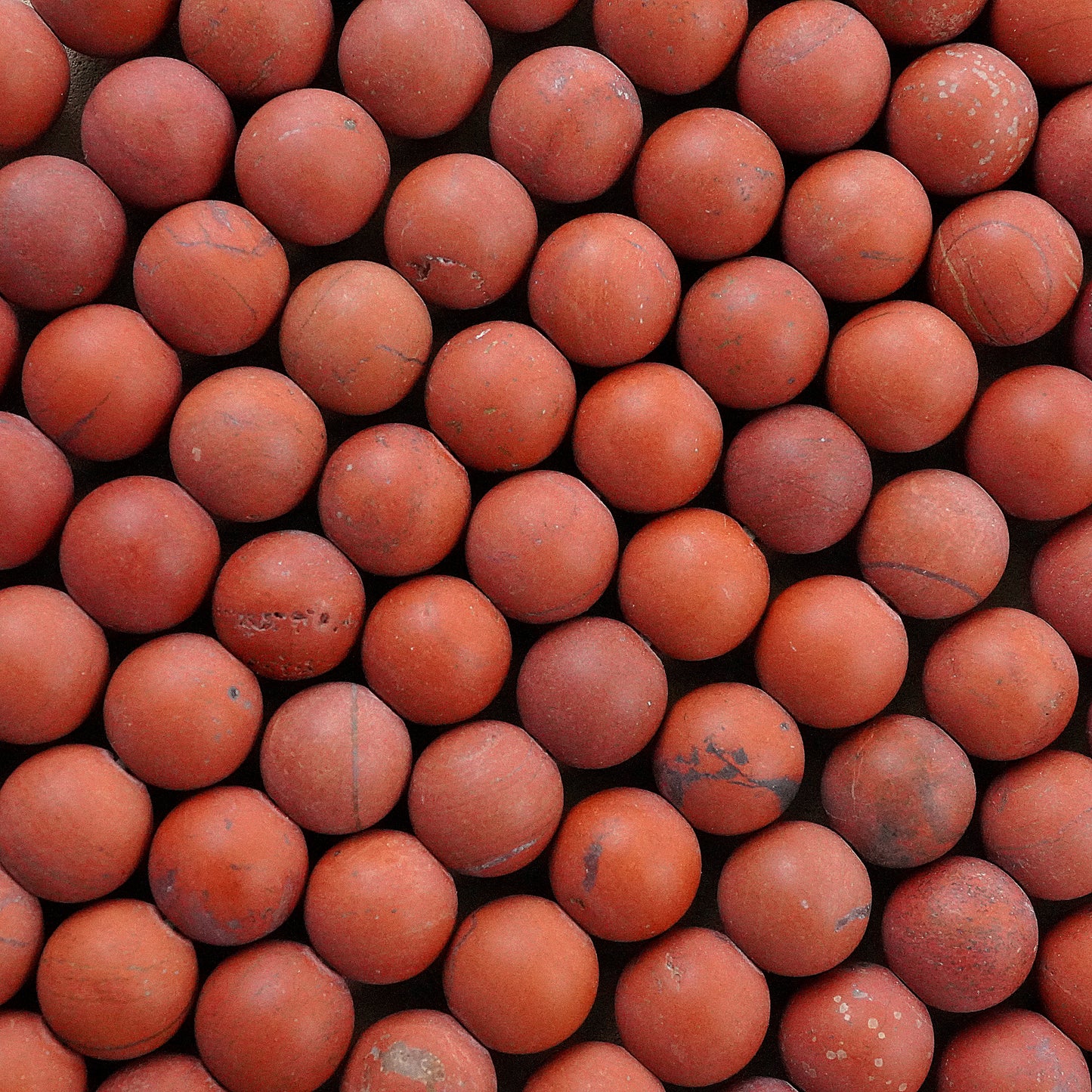 Red Jasper (Round)(Matte)(4mm)(6mm)(8mm)(10mm)(12mm)(16"Strand)