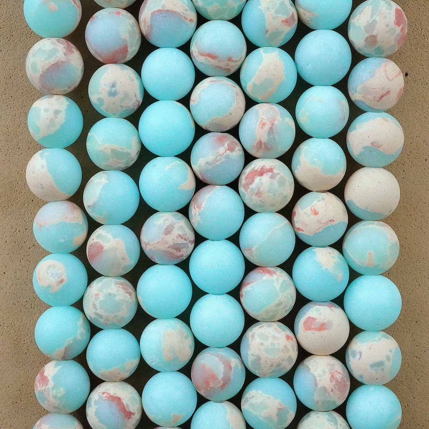 Aqua Terra Jasper (Round)(Matte)(4mm)(6mm)(8mm)(10mm)(12mm)(16"Strand)