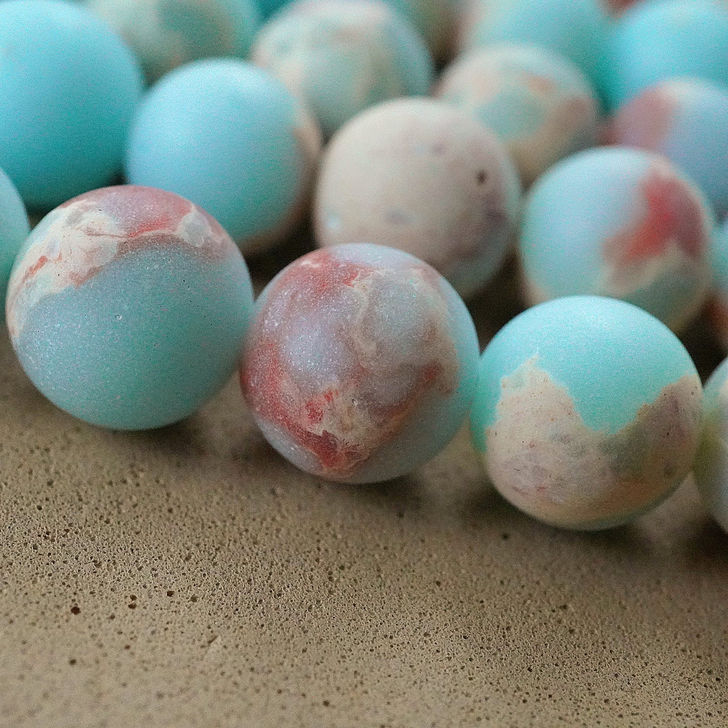 Aqua Terra Jasper (Round)(Matte)(4mm)(6mm)(8mm)(10mm)(12mm)(16"Strand)