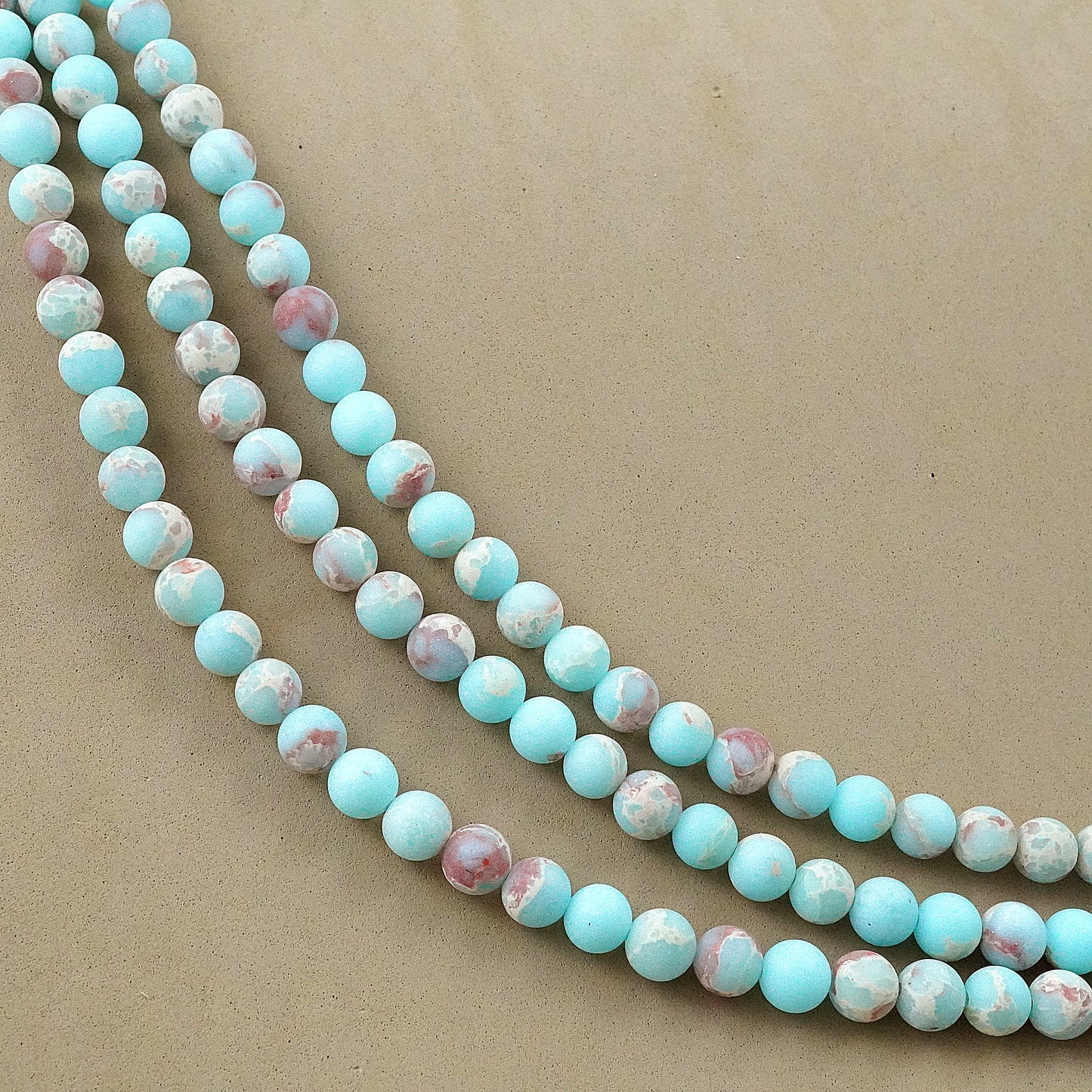 Aqua Terra Jasper (Round)(Matte)(4mm)(6mm)(8mm)(10mm)(12mm)(16"Strand)