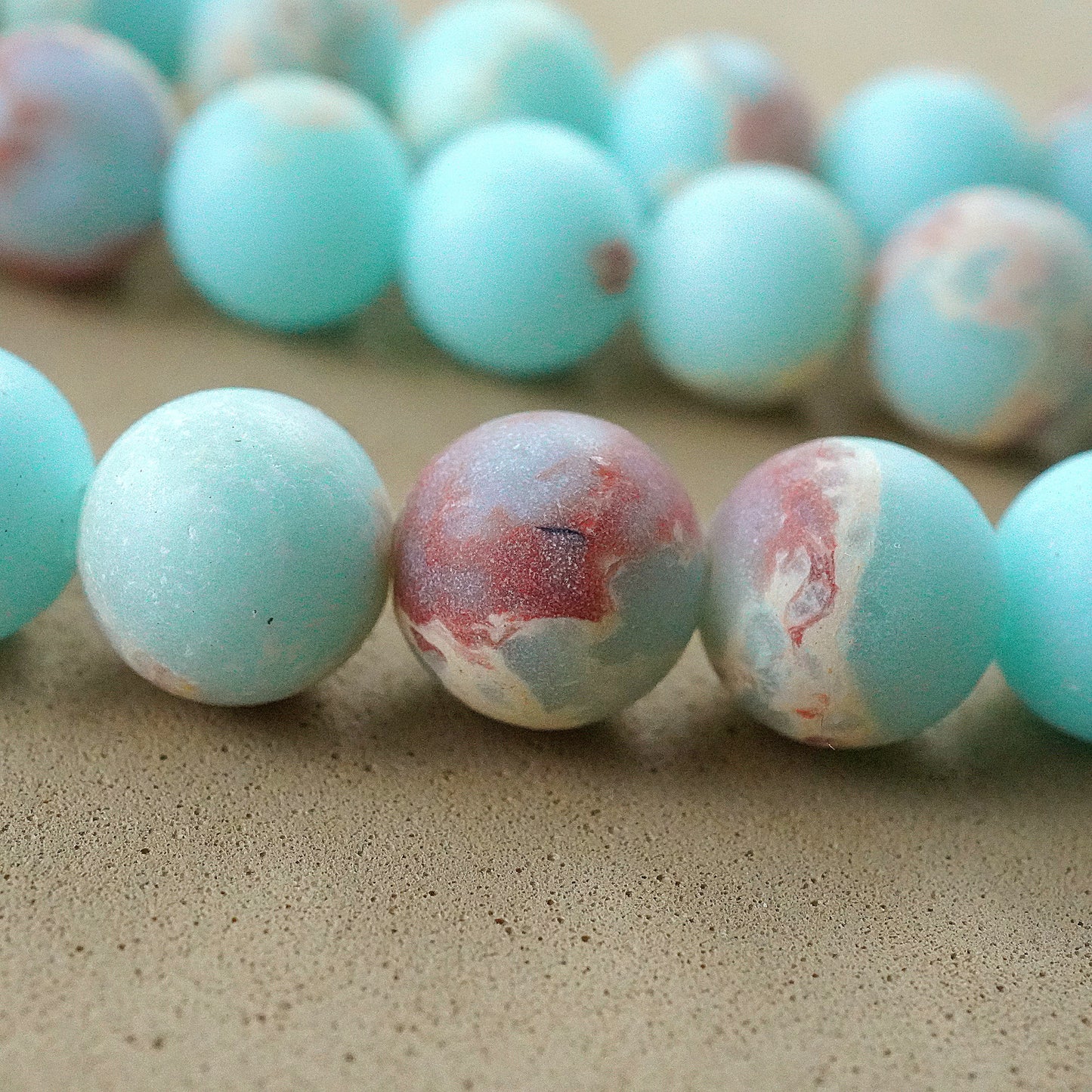 Aqua Terra Jasper (Round)(Matte)(4mm)(6mm)(8mm)(10mm)(12mm)(16"Strand)