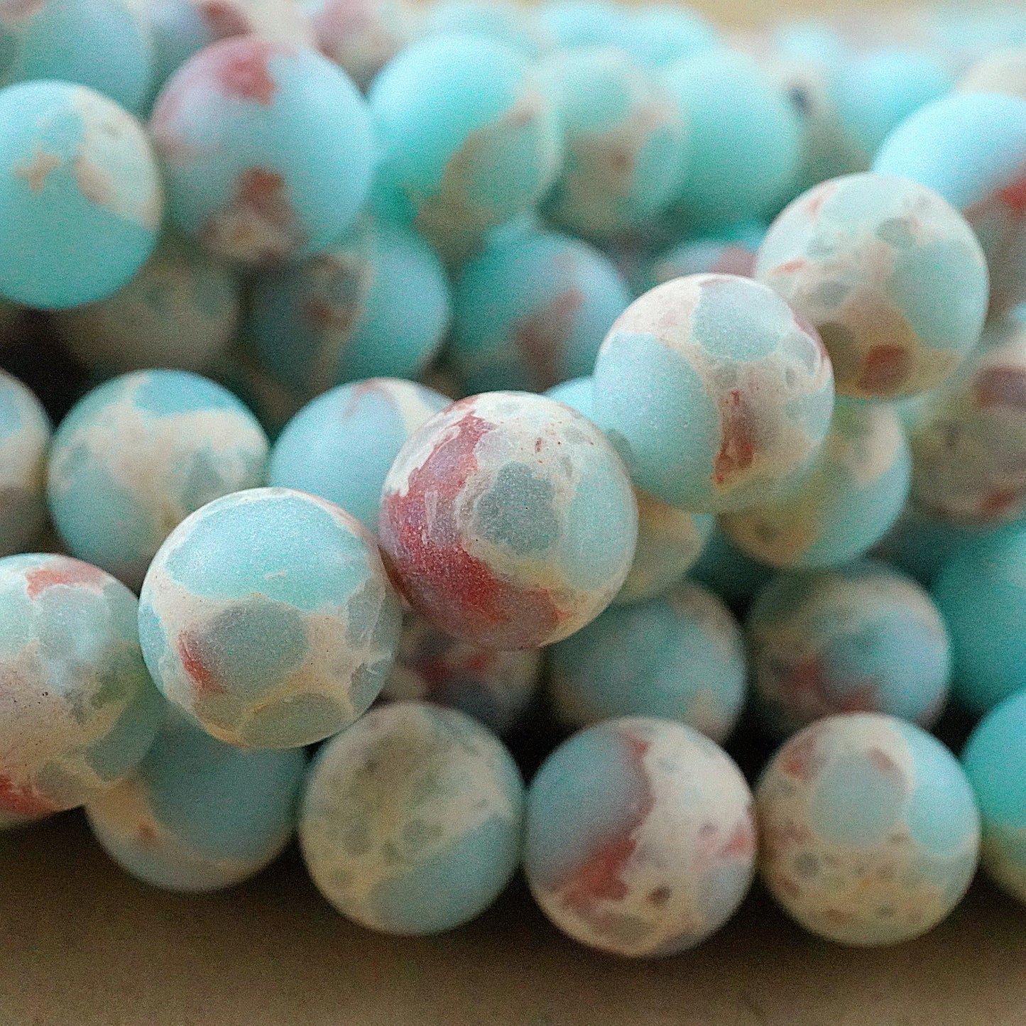 Aqua Terra Jasper (Round)(Matte)(4mm)(6mm)(8mm)(10mm)(12mm)(16"Strand)