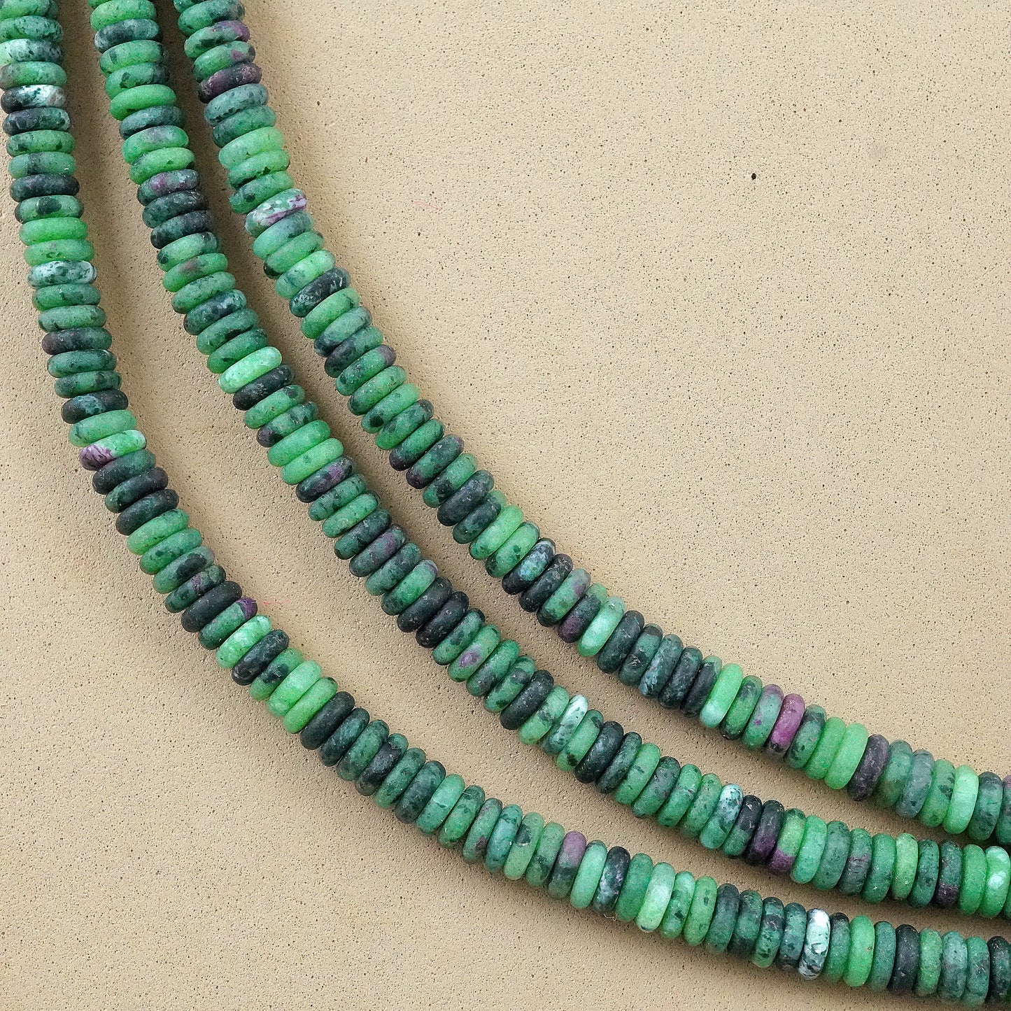 Ruby Zoisite (Rondelle)(Matte)(6mmx2mm)(15.5"Strand)