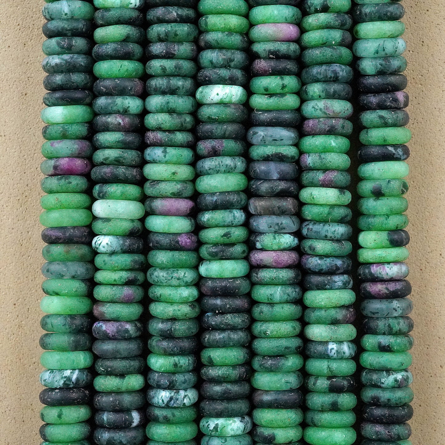 Ruby Zoisite (Rondelle)(Matte)(6mmx2mm)(15.5"Strand)