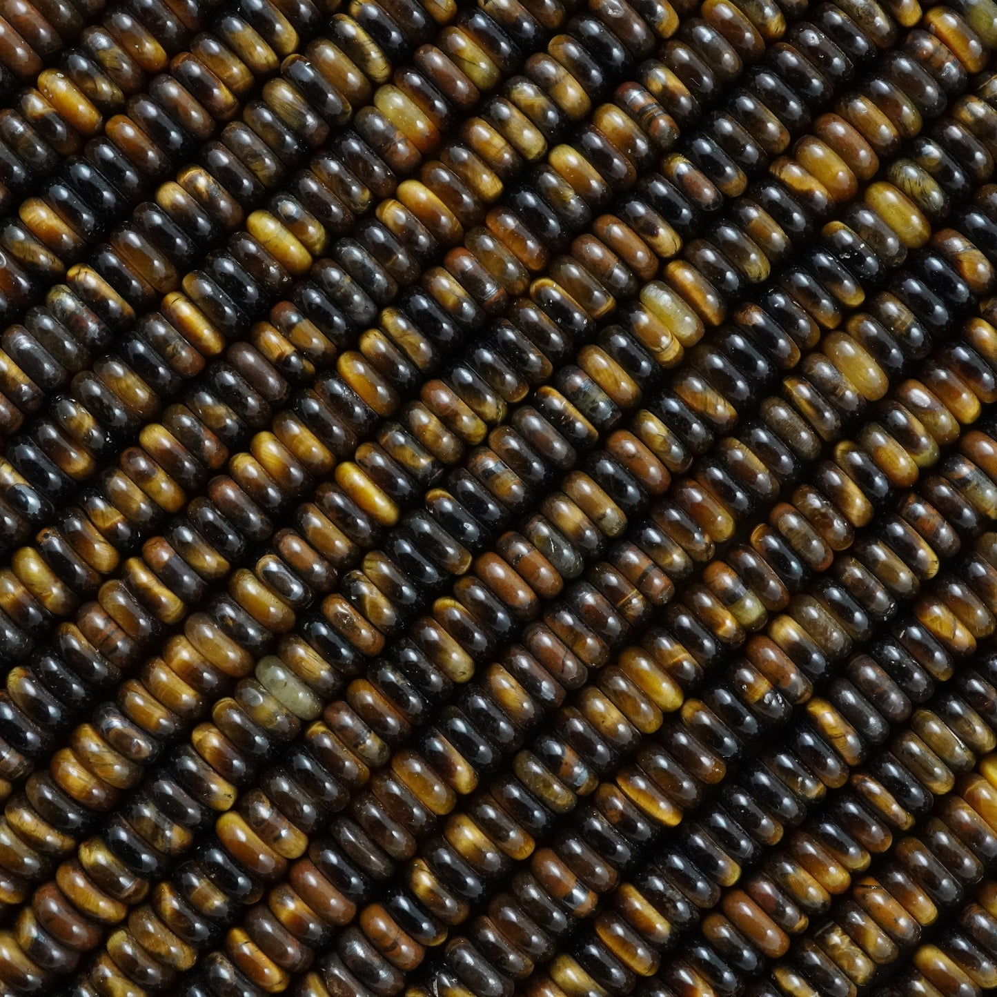 Tiger Eye (Rondelle)(Smooth)(6mmx2mm)(15.5"Strand)