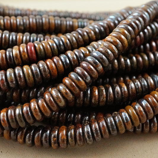 Bronzite (Rondelle)(Smooth)(6mmx2mm)(15.5"Strand)