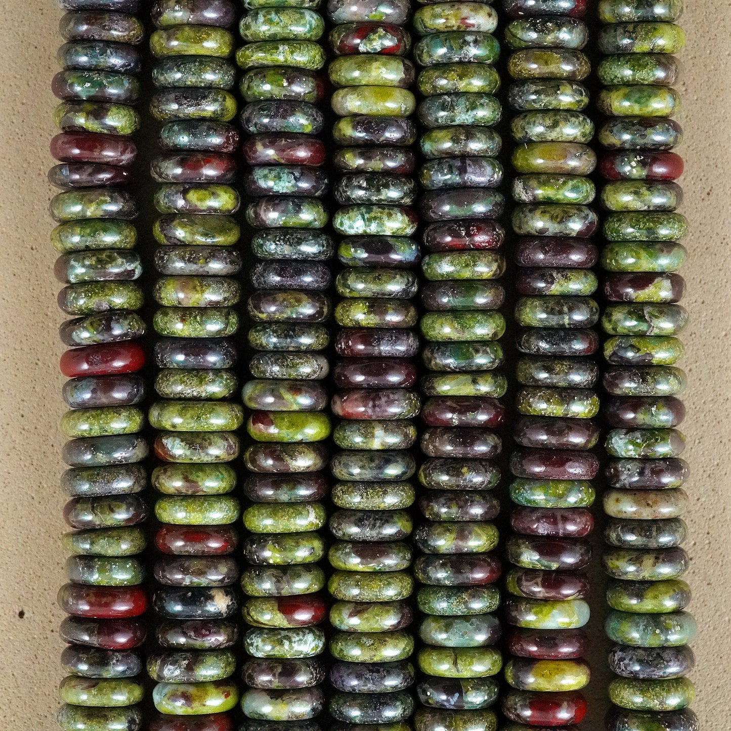 Dragon's Blood Jasper (Rondelle)(Smooth)(6mmx2mm)(15.5"Strand)