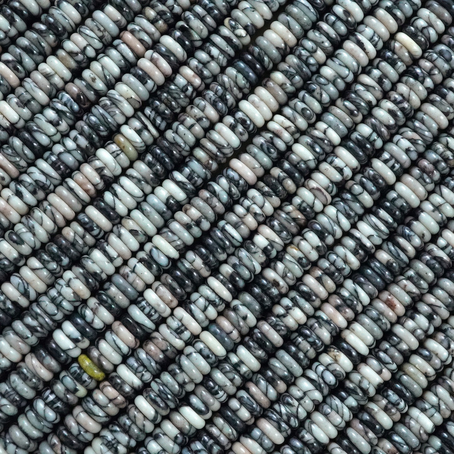 Spider Web Jasper (Rondelle)(Smooth)(6mmx2mm)(15.5"Strand)