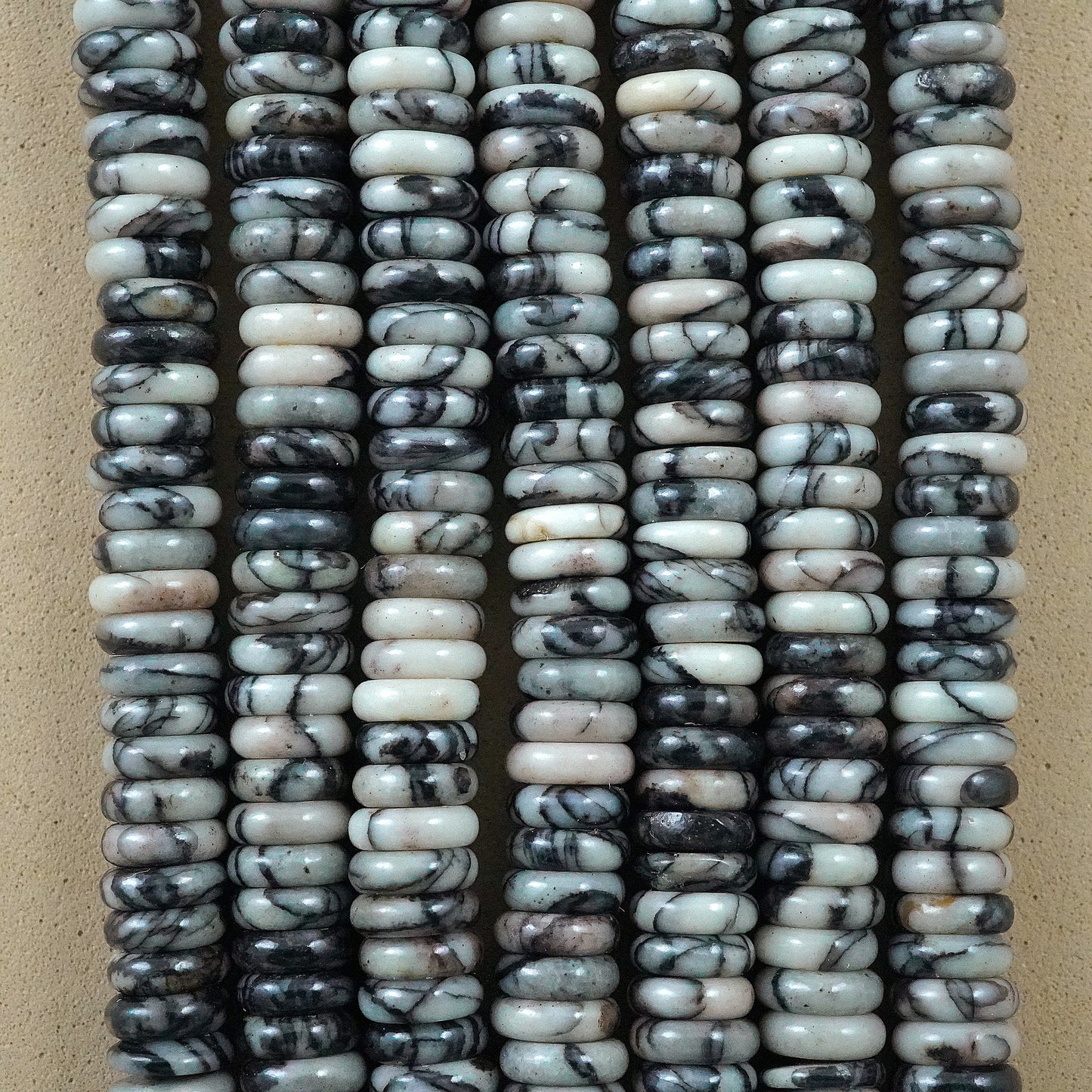 Spider Web Jasper (Rondelle)(Smooth)(6mmx2mm)(15.5"Strand)