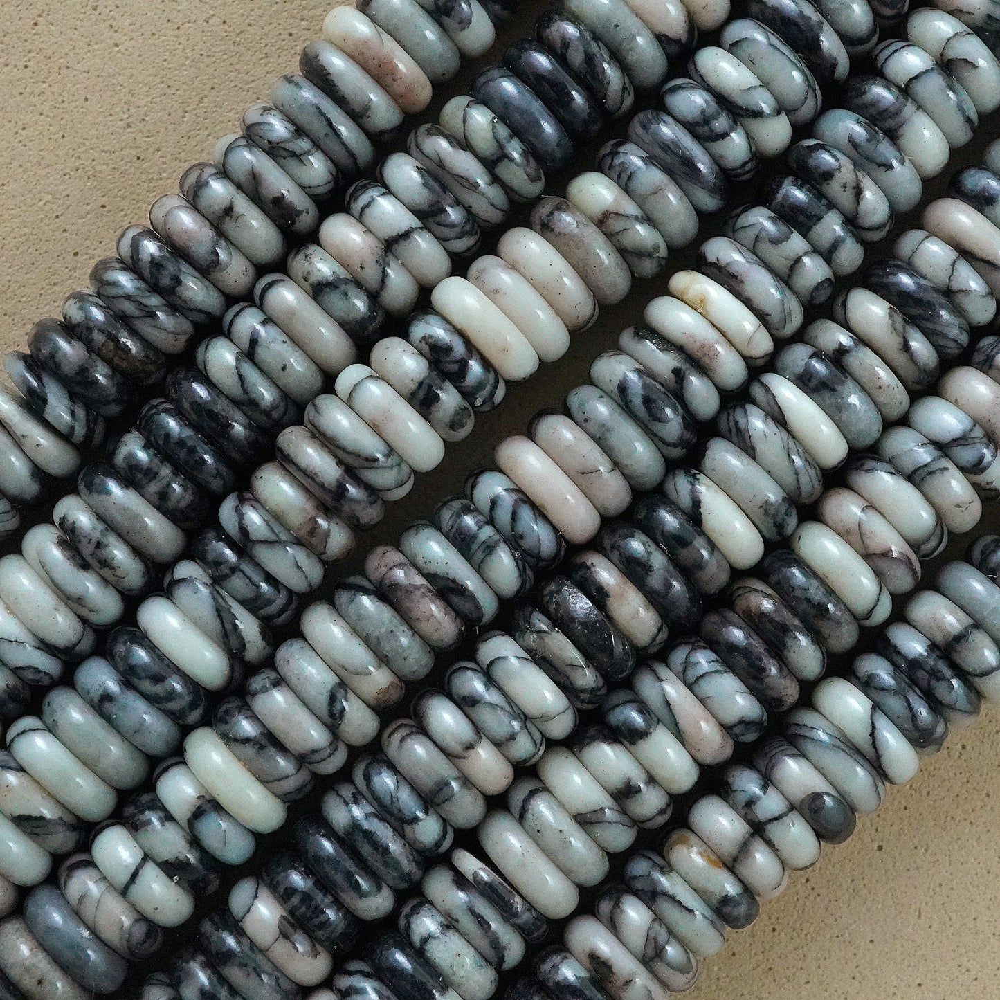 Spider Web Jasper (Rondelle)(Smooth)(6mmx2mm)(15.5"Strand)