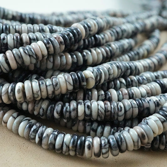 Spider Web Jasper (Rondelle)(Smooth)(6mmx2mm)(15.5"Strand)