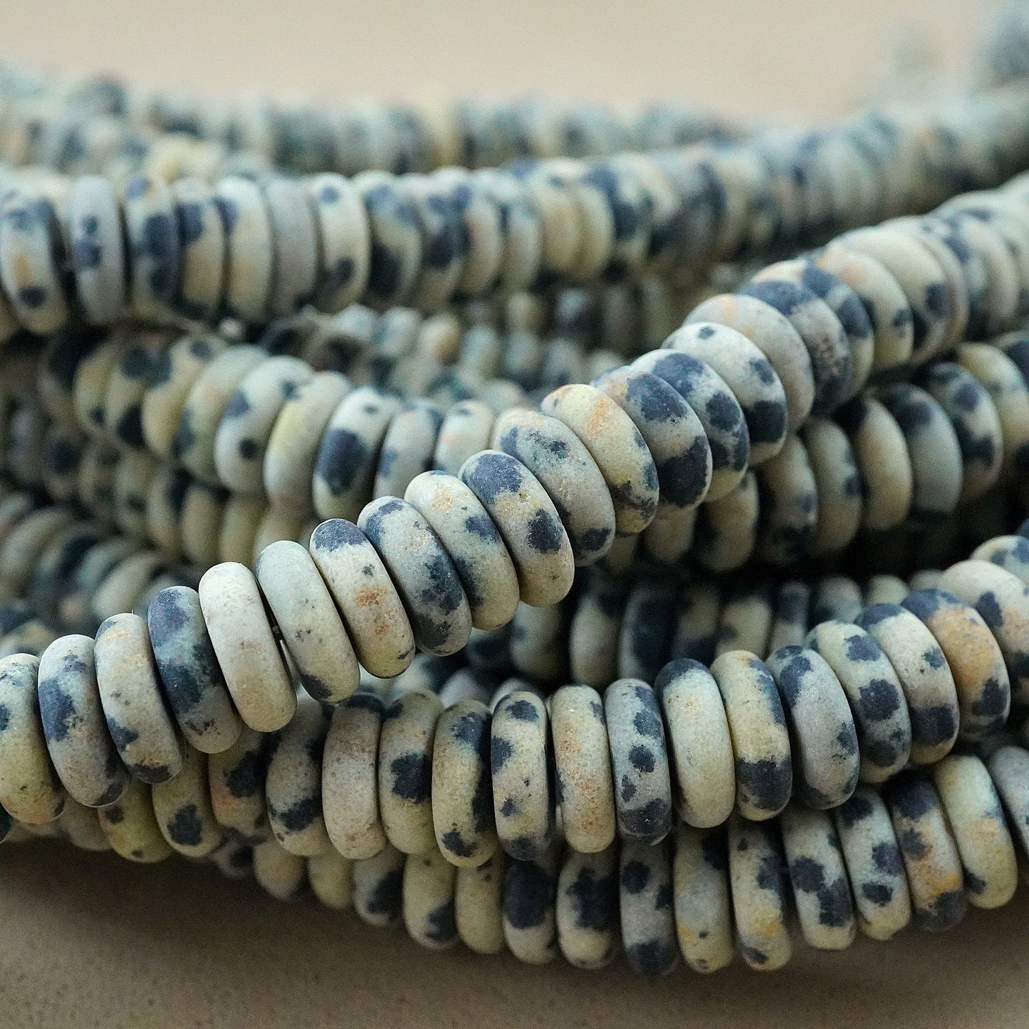 Dalmation Jasper (Rondelle)(Matte)(6mmx2mm)(15.5"Strand)