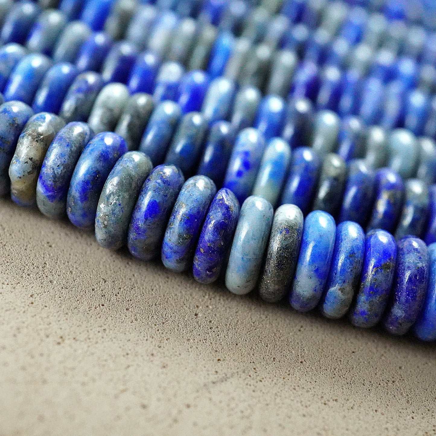 Lapis Lazuli (Rondelle)(Smooth)(6mmx2mm)(15.5"Strand)
