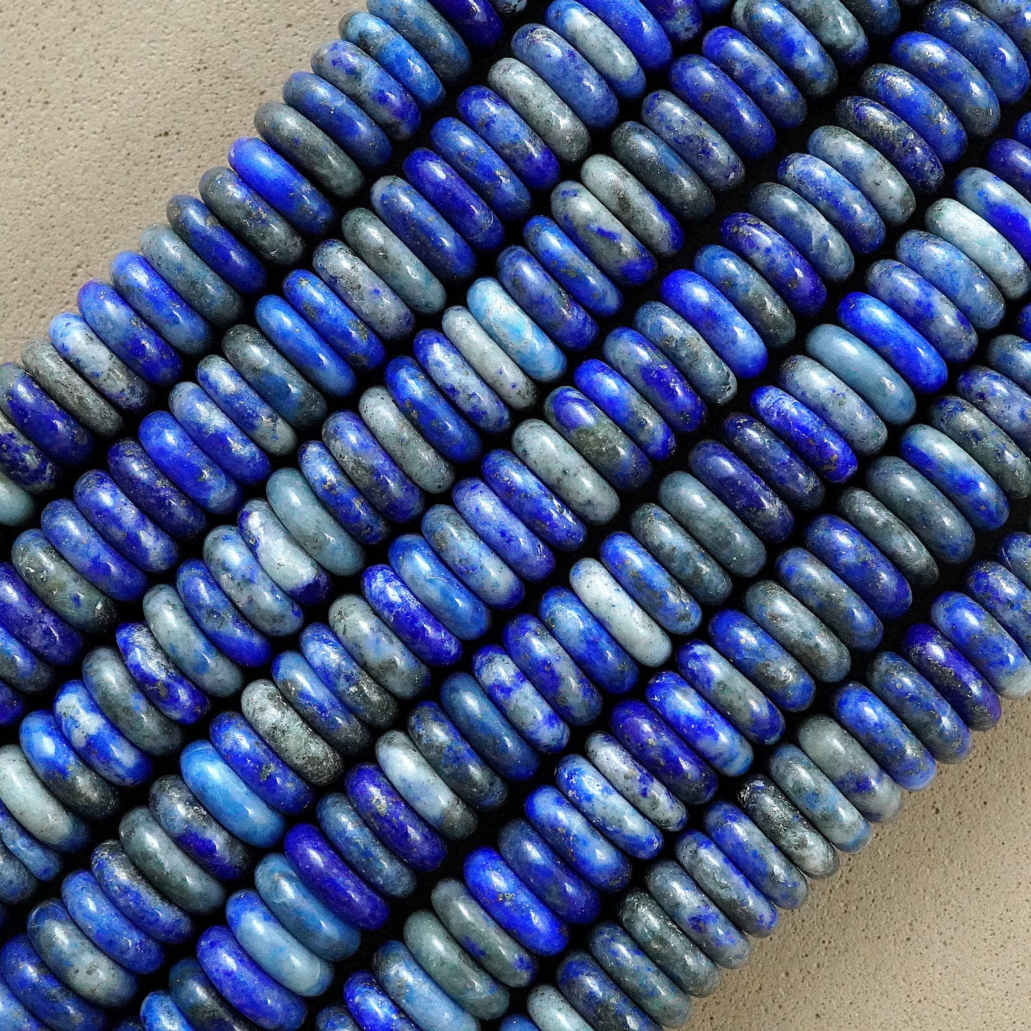 Lapis Lazuli (Rondelle)(Smooth)(6mmx2mm)(15.5"Strand)