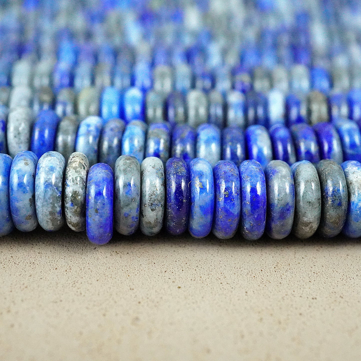 Lapis Lazuli (Rondelle)(Smooth)(6mmx2mm)(15.5"Strand)