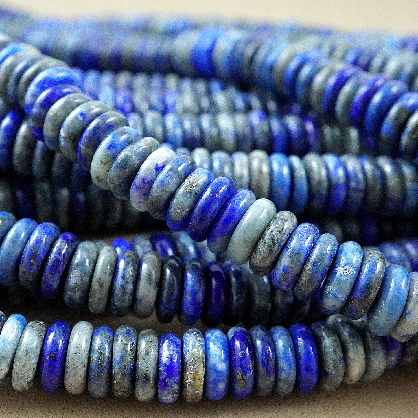 Lapis Lazuli (Rondelle)(Smooth)(6mmx2mm)(15.5"Strand)