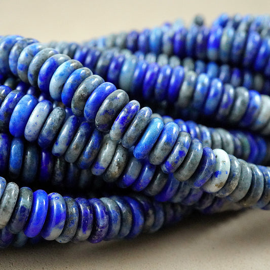 Lapis Lazuli (Rondelle)(Smooth)(6mmx2mm)(15.5"Strand)
