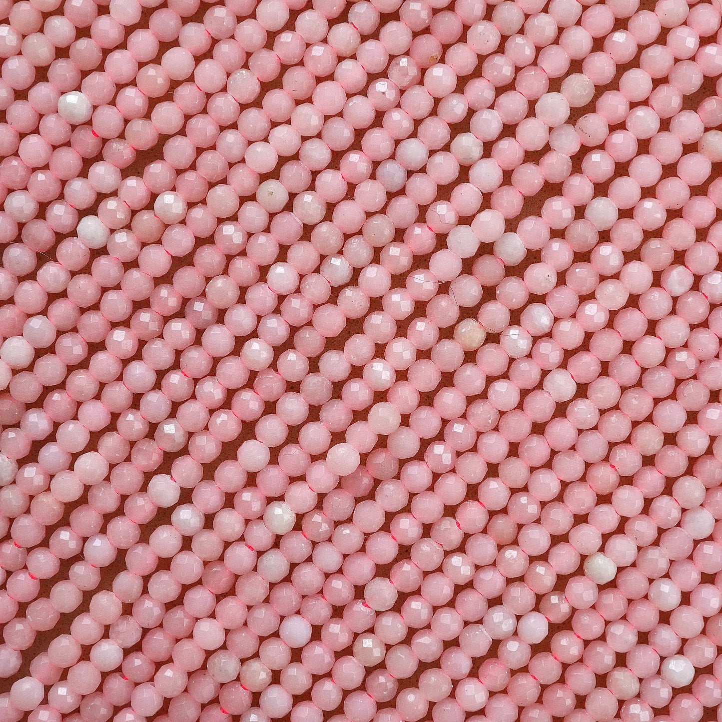 Pink Opal (Round)(Micro)(Faceted)(2mm)(15"Strand)