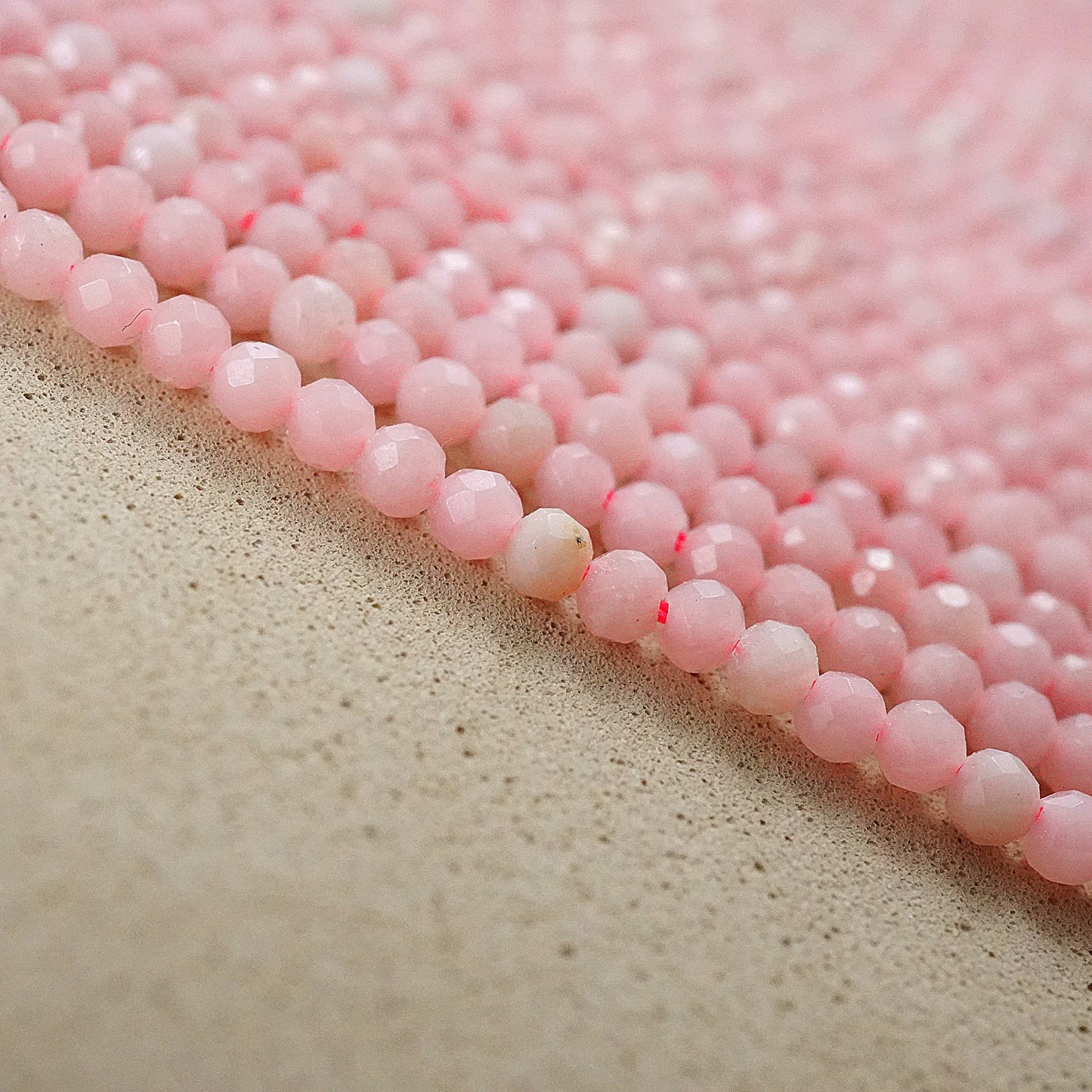 Pink Opal (Round)(Micro)(Faceted)(2mm)(15"Strand)