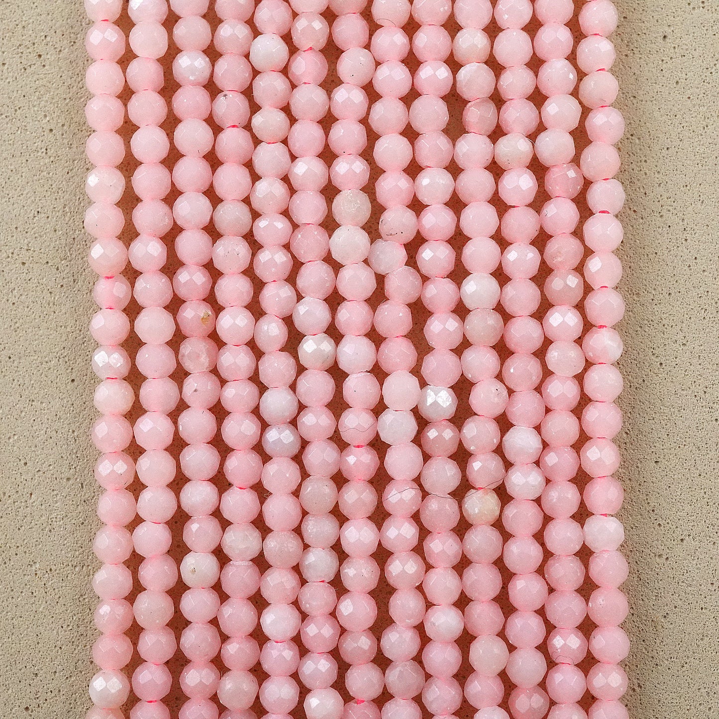 Pink Opal (Round)(Micro)(Faceted)(2mm)(15"Strand)
