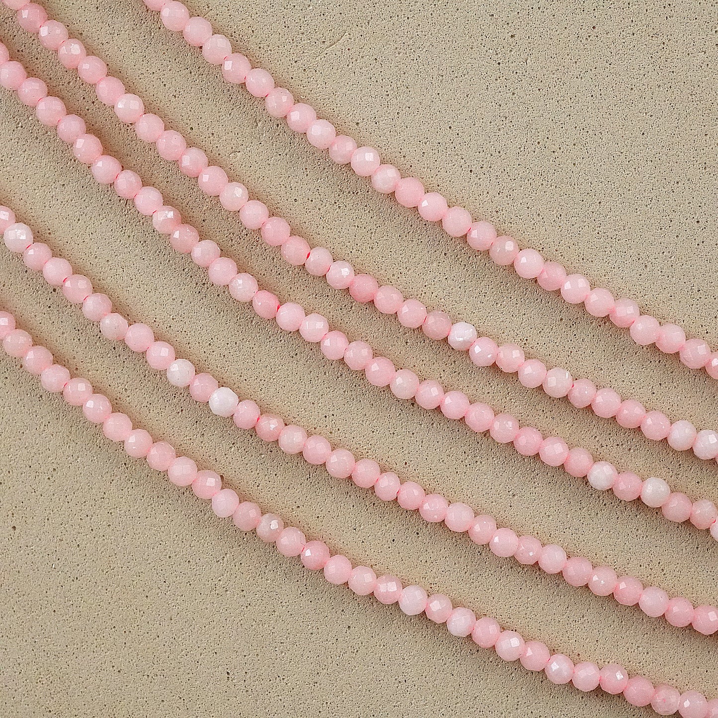 Pink Opal (Round)(Micro)(Faceted)(2mm)(15"Strand)