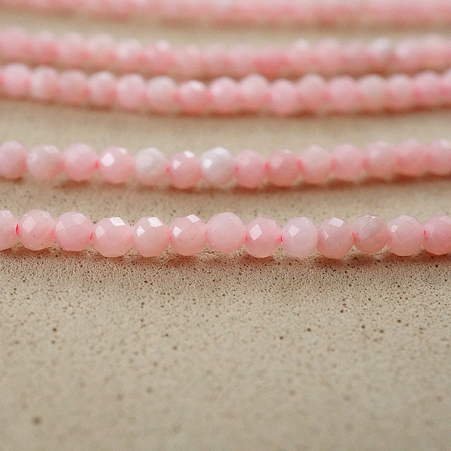 Pink Opal (Round)(Micro)(Faceted)(2mm)(15"Strand)