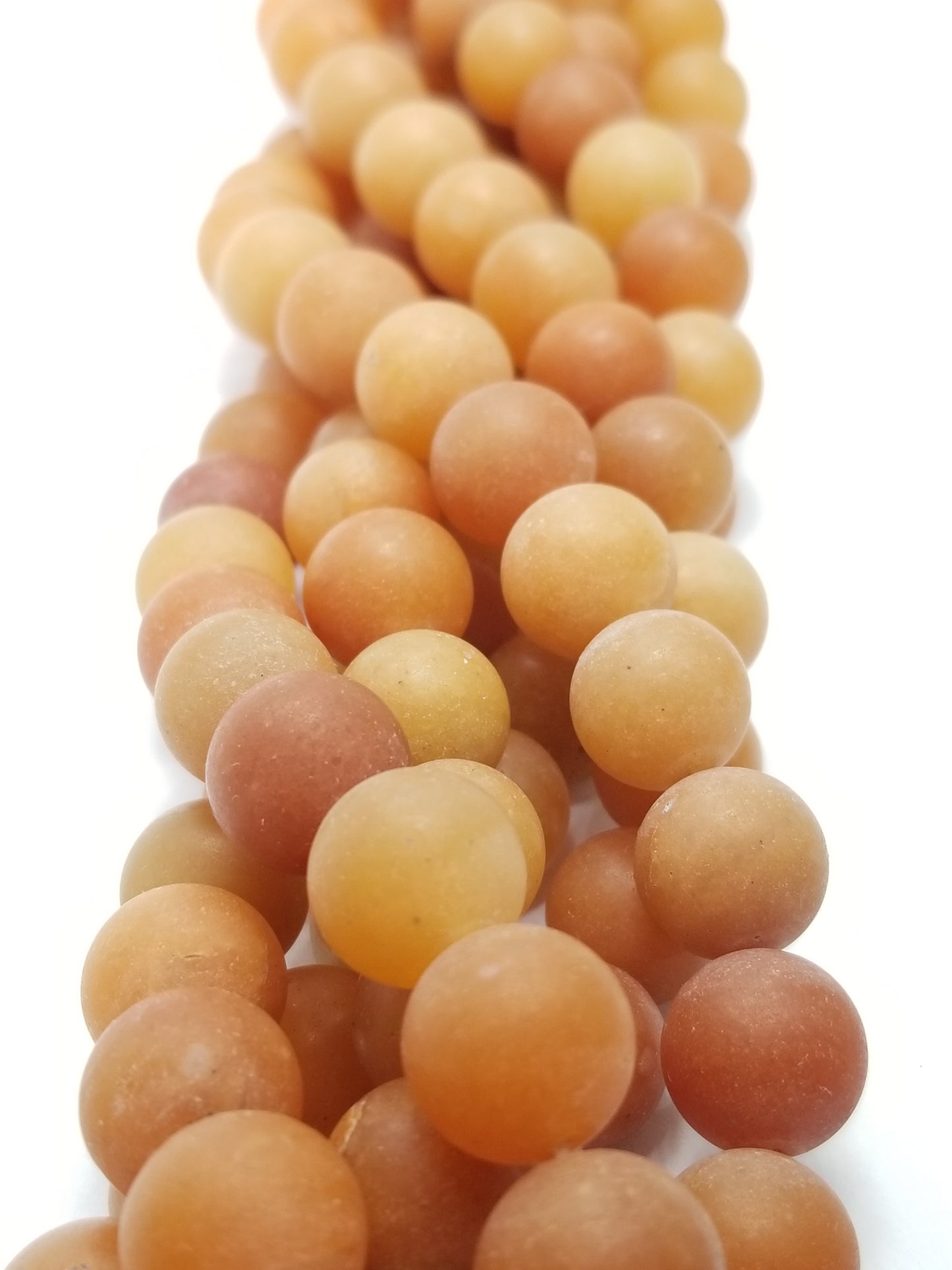 Red Aventurine (Round)(Matte)(16"Strand)