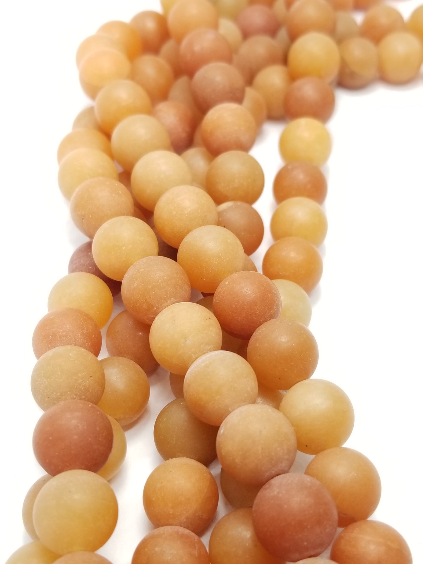 Red Aventurine (Round)(Matte)(16"Strand)