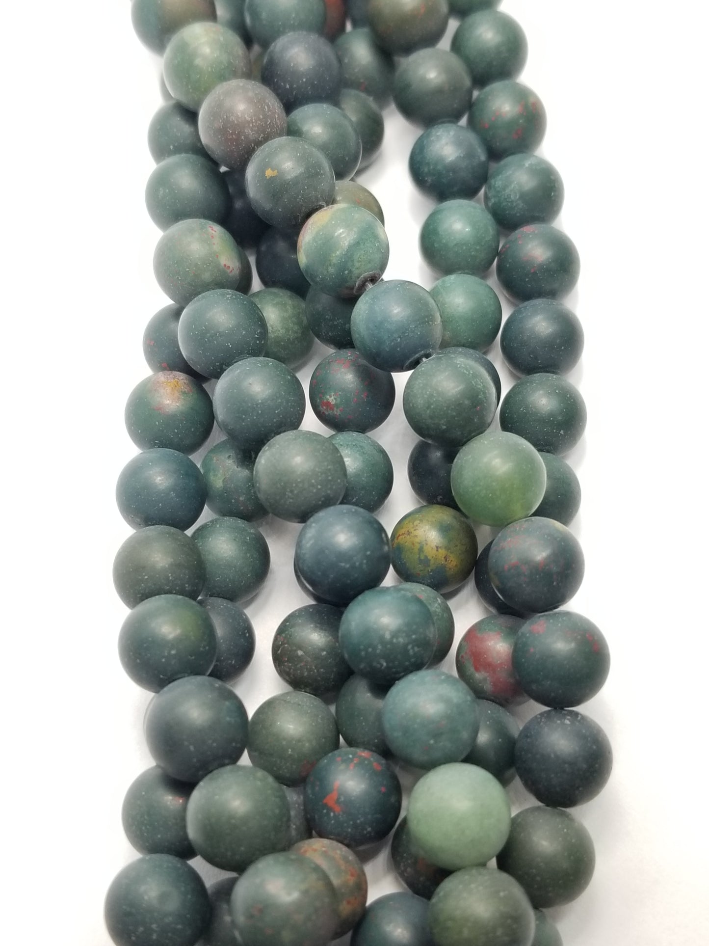 Blood Stone (Round)(Matte)(16"Strand)
