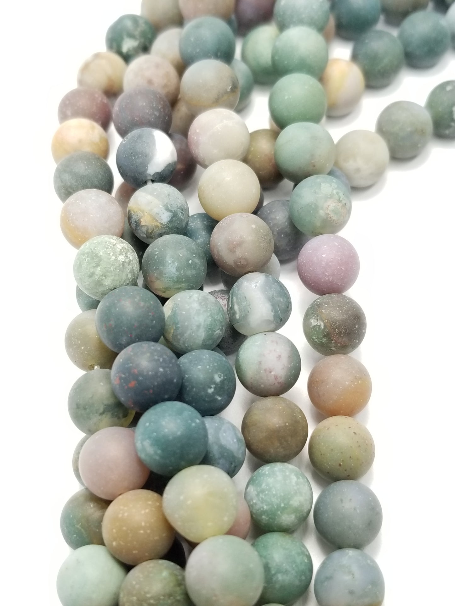 Fancy Jasper (Round)(Matte)(16"Strand)