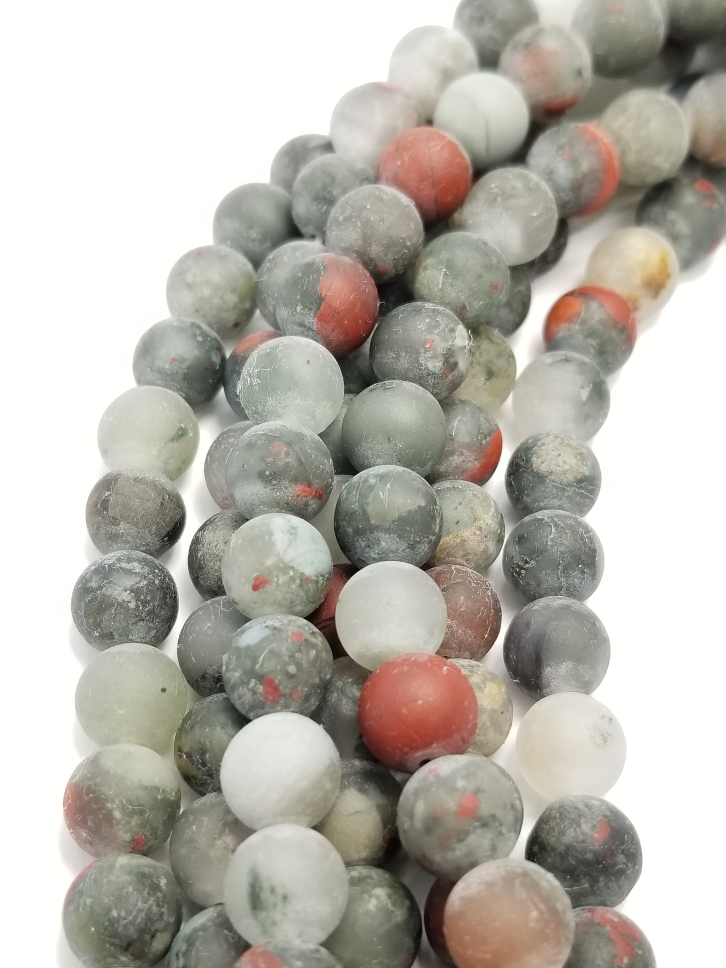 Indian Blood Agate (Round)(Matte)(16"Strand)