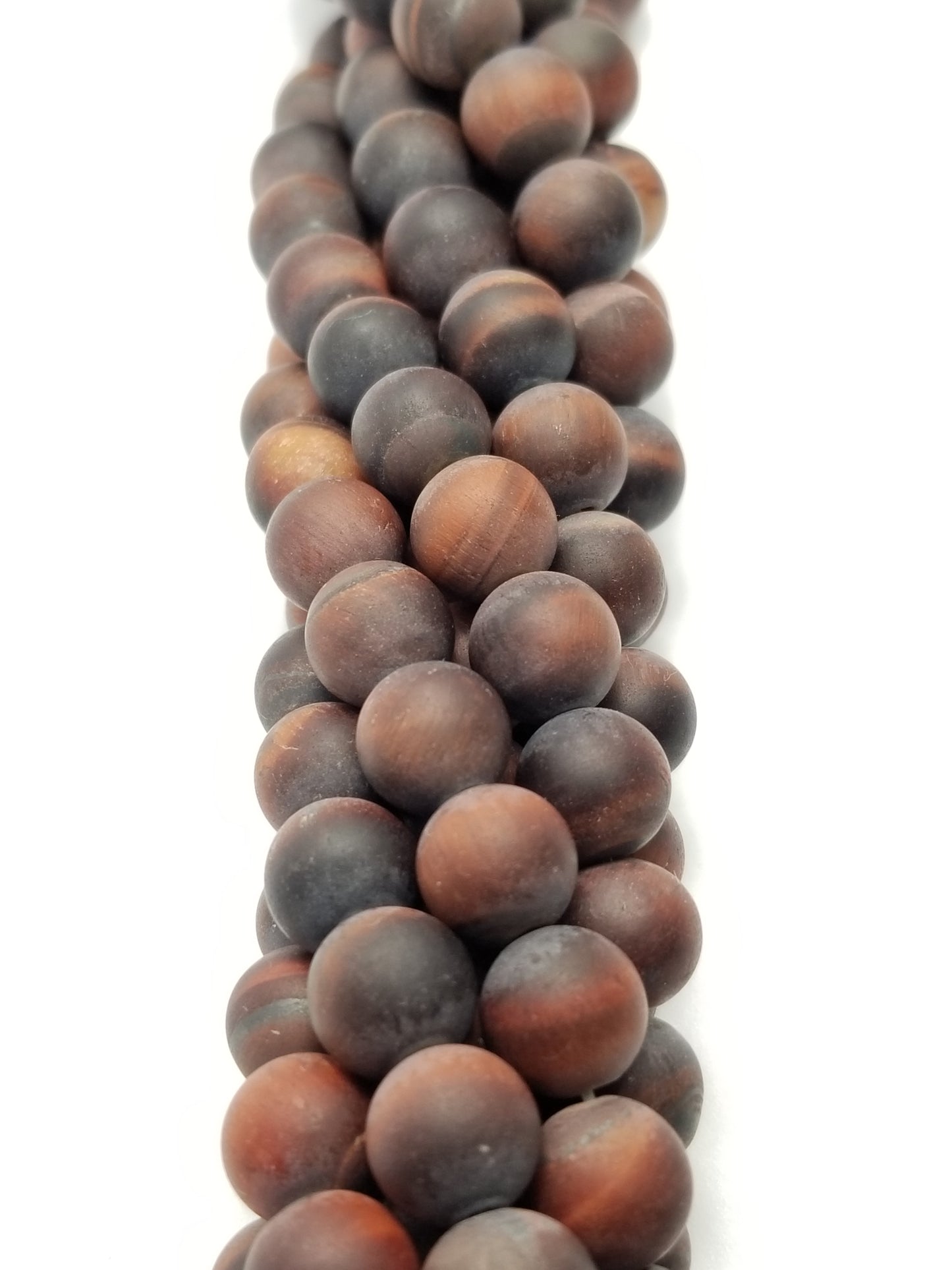 Red Tiger Eye (Round)(Matte)(16"Strand)